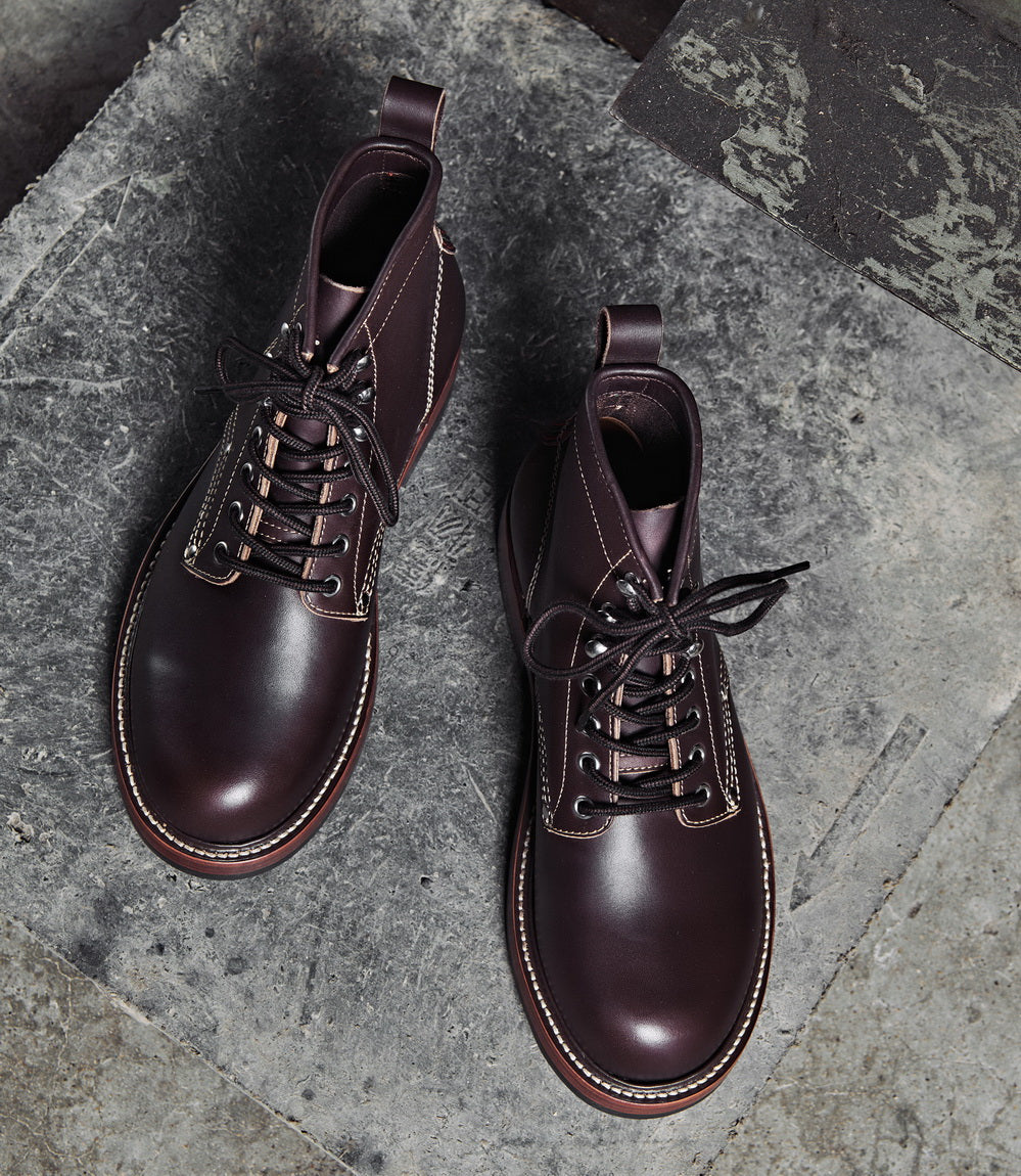 27306 Bear Head Railman Work Boots / Haas Aniline Dyed Teacore Calfskin