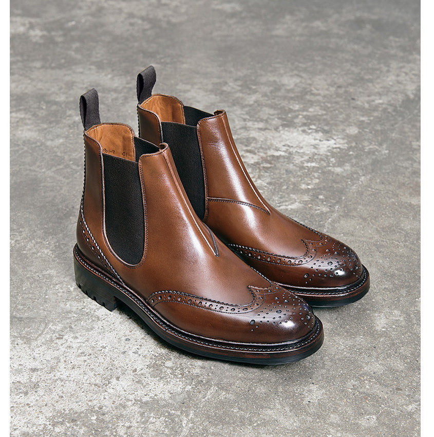 UK09 Brogue Chelsea Boots German Weinheimer Box Calf MTO