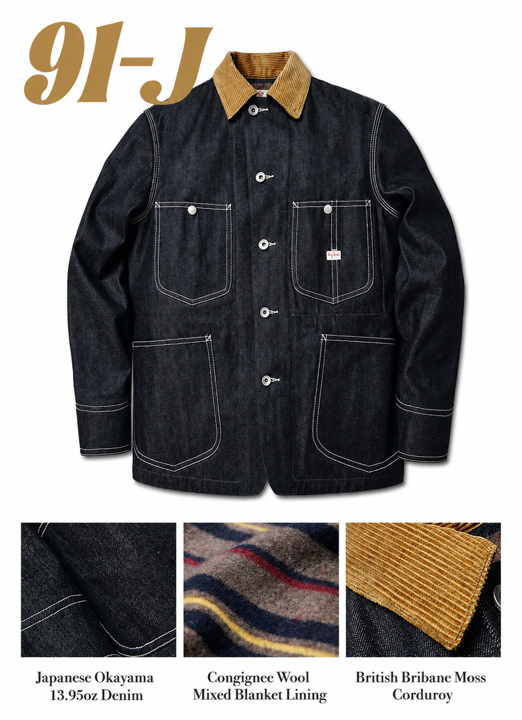 Ray Kwok Repro Lee 91-J Loco Jacket Okayama Denim