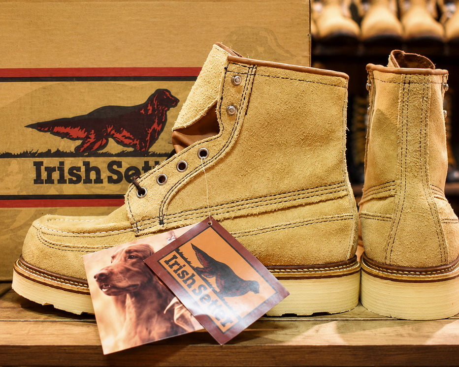 1103 Premium Moc-Toe Double Bottom Boots Roughout Cowhide