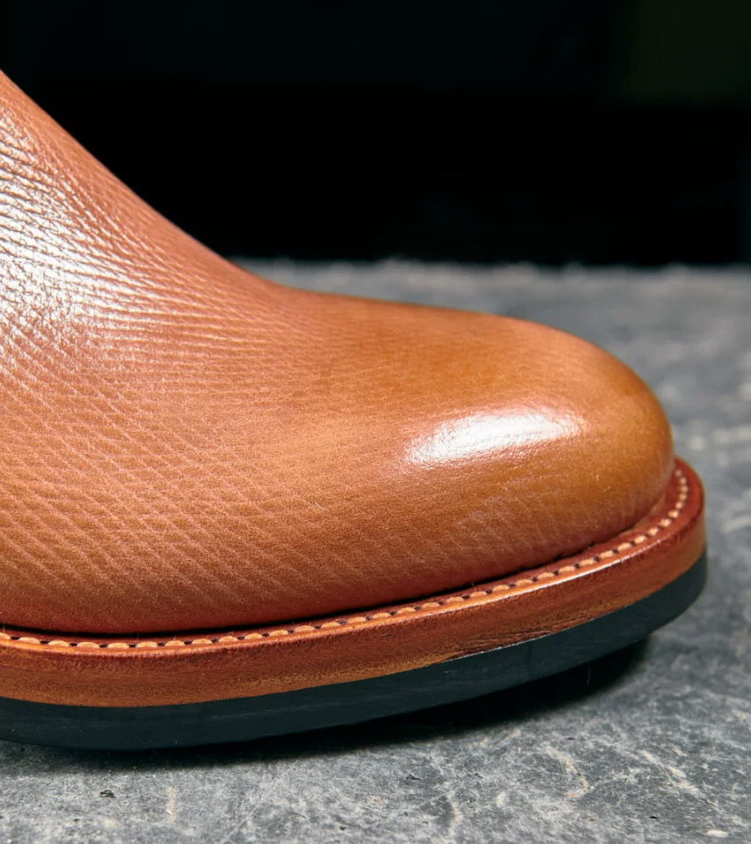 34501 Custom Engineer Boots Proprietary Sunken Grain Cowhide MTO