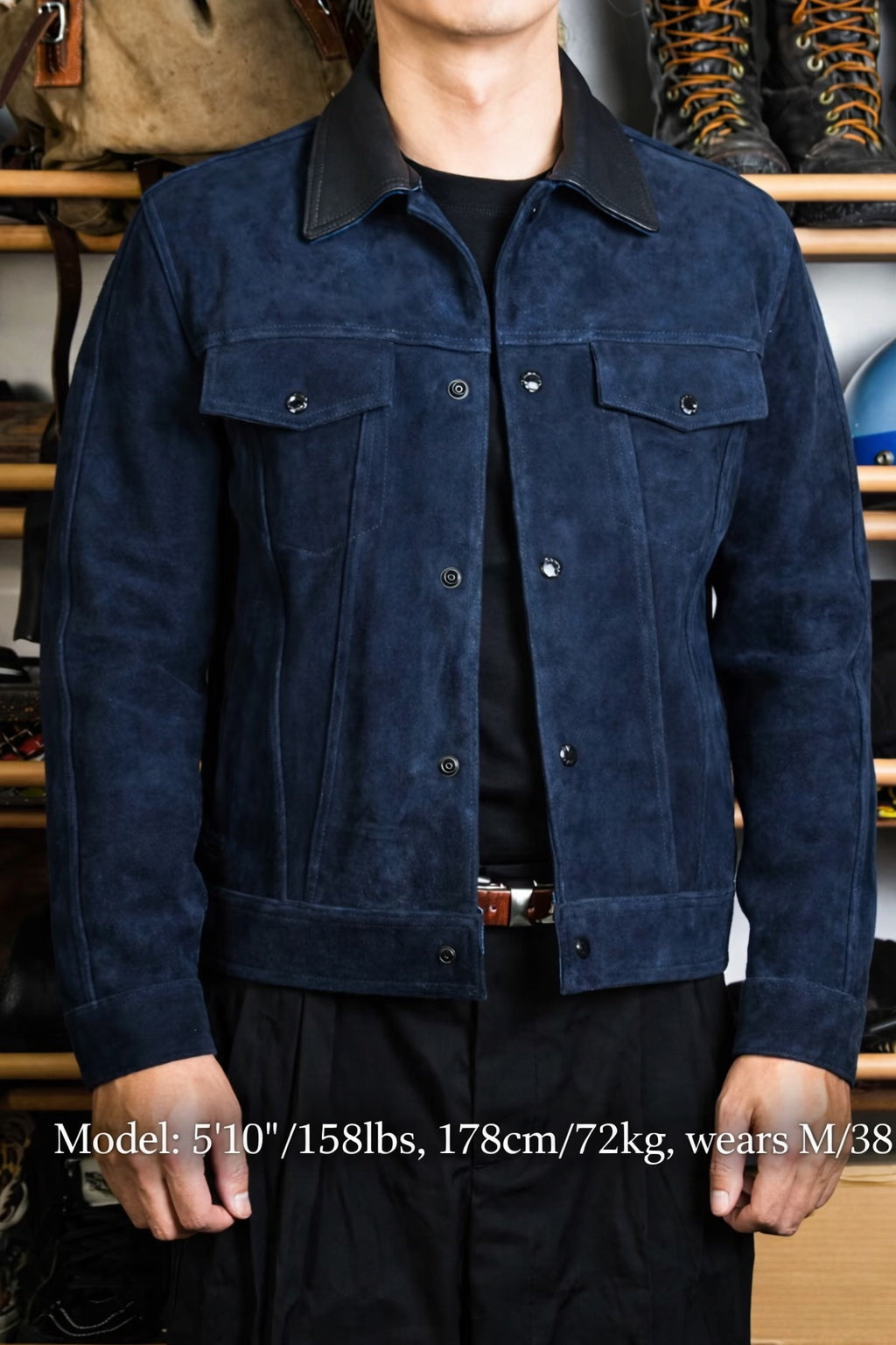 1960s TYPE 3 Trucker Jacket Reverse Goatskin Roughout Suede