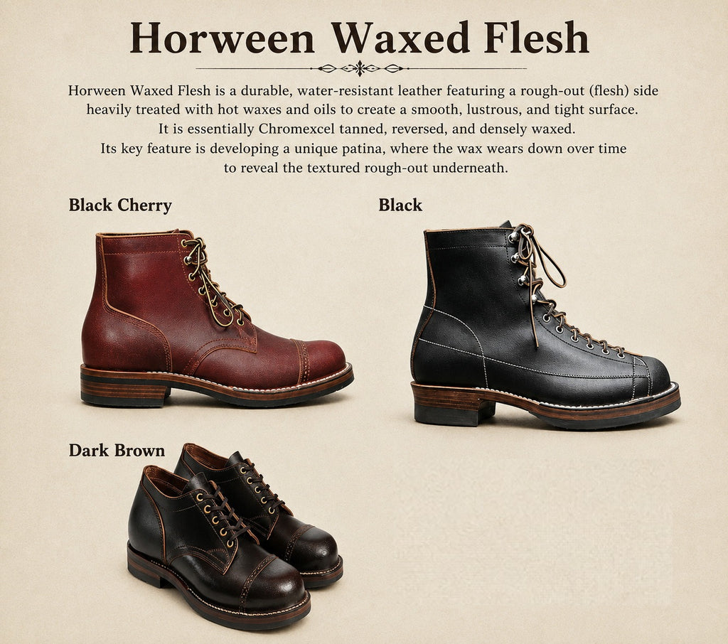 39602 Vintage Monkey Boots Horween Waxed Flesh