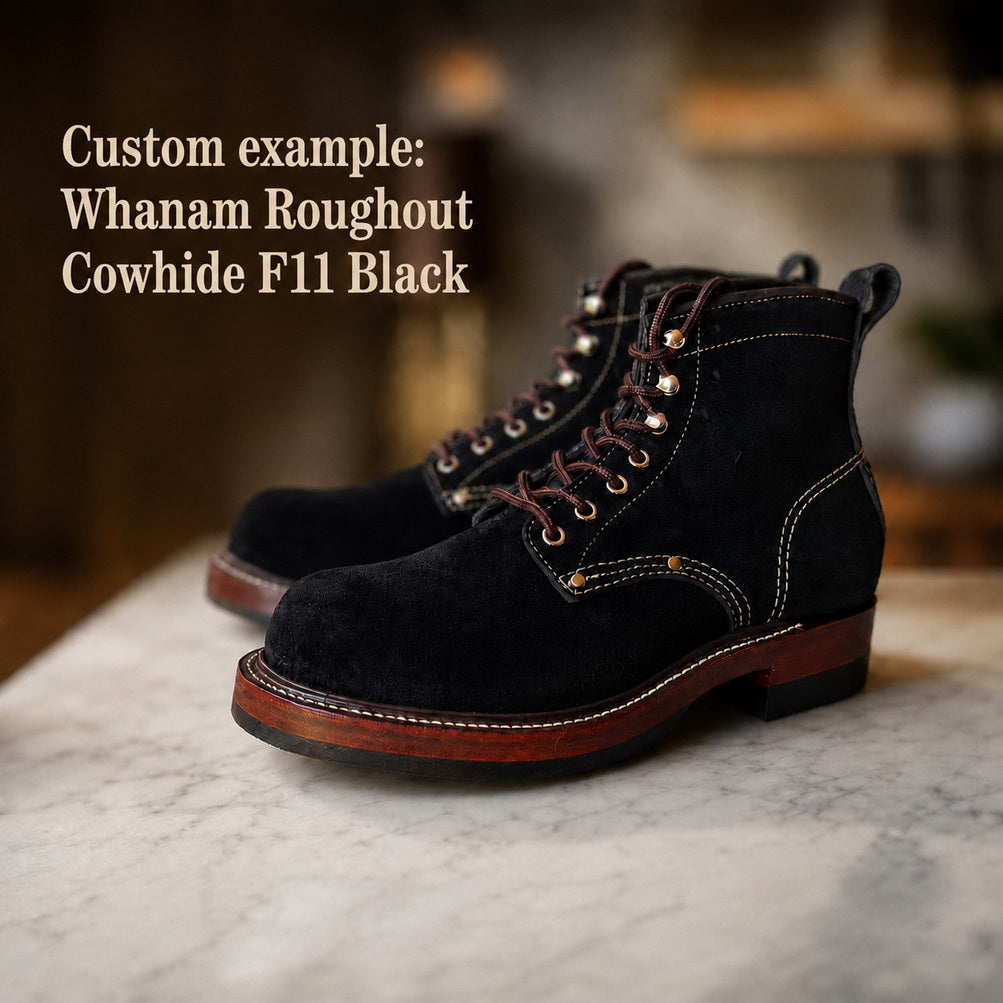 27306 Bear Head Railman Work Boots / Standard Roughout Cowhide MTO