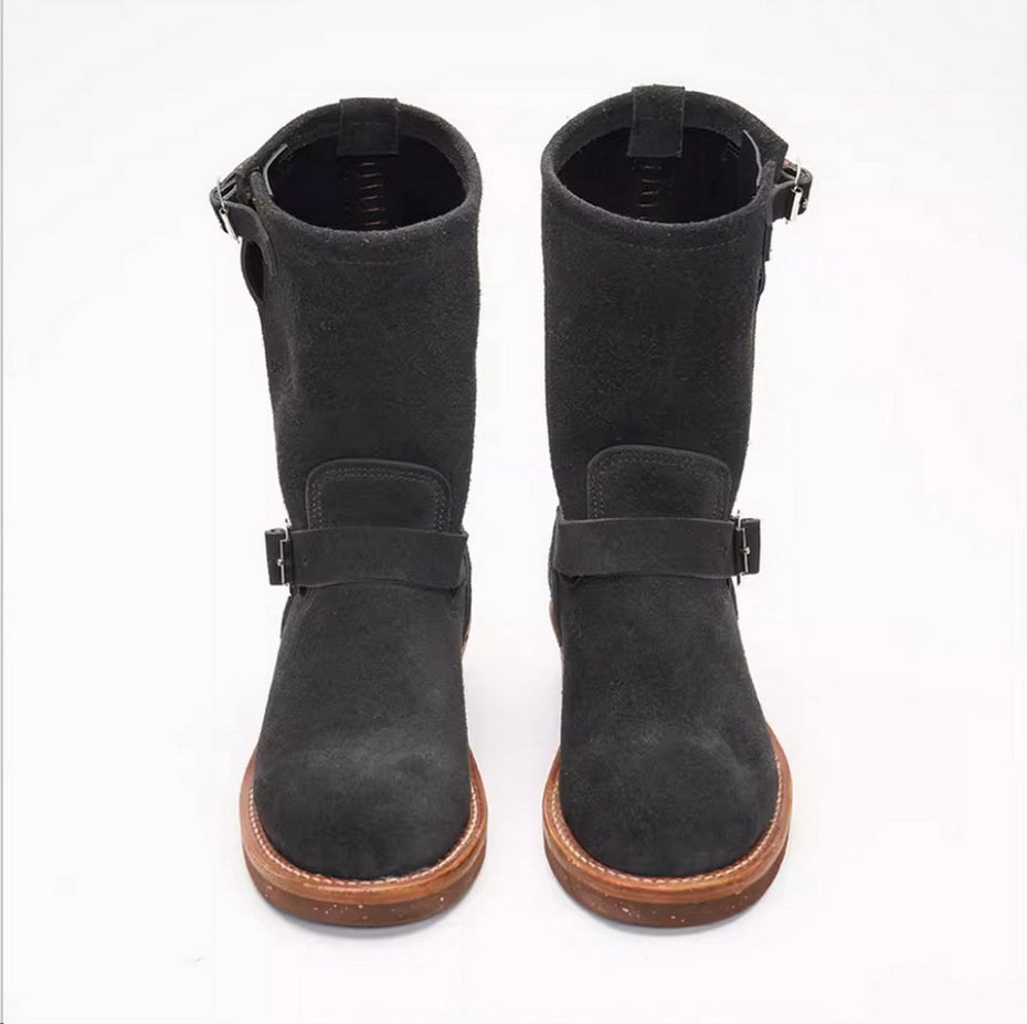26901 Engineer Boots / Standard Roughout Cowhide MTO