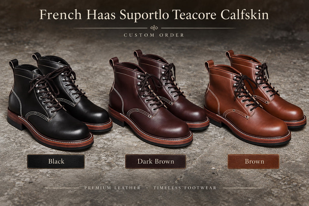 27306 Bear Head Railman Work Boots / Haas Aniline Dyed Teacore Calfskin