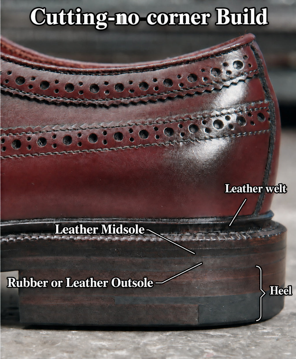 UK01 Longwing Dress Blucher Shoes / German Weiheinmer Calf MTO