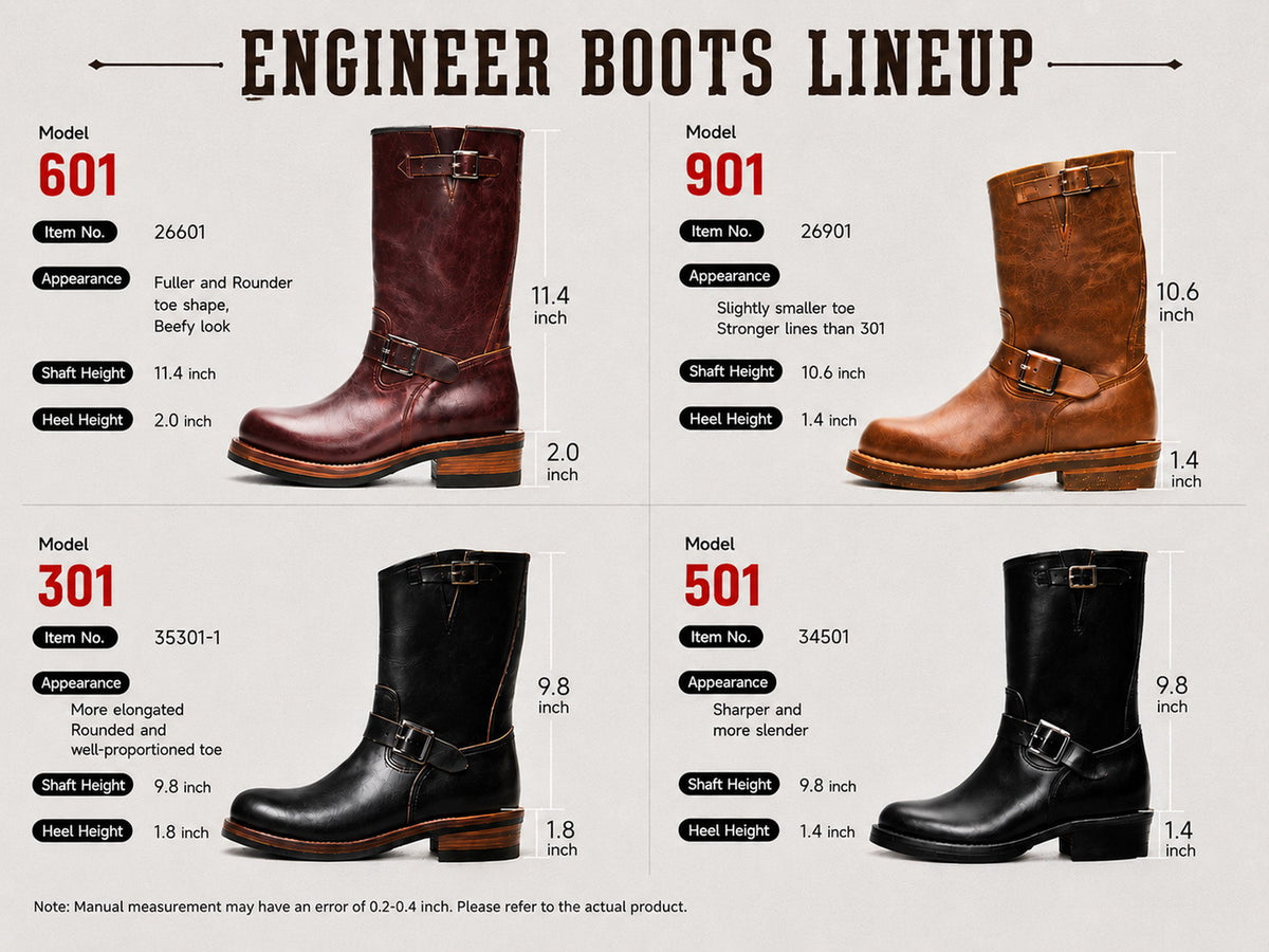 35301 Engineer Boots Whanam Roughout Cowhide