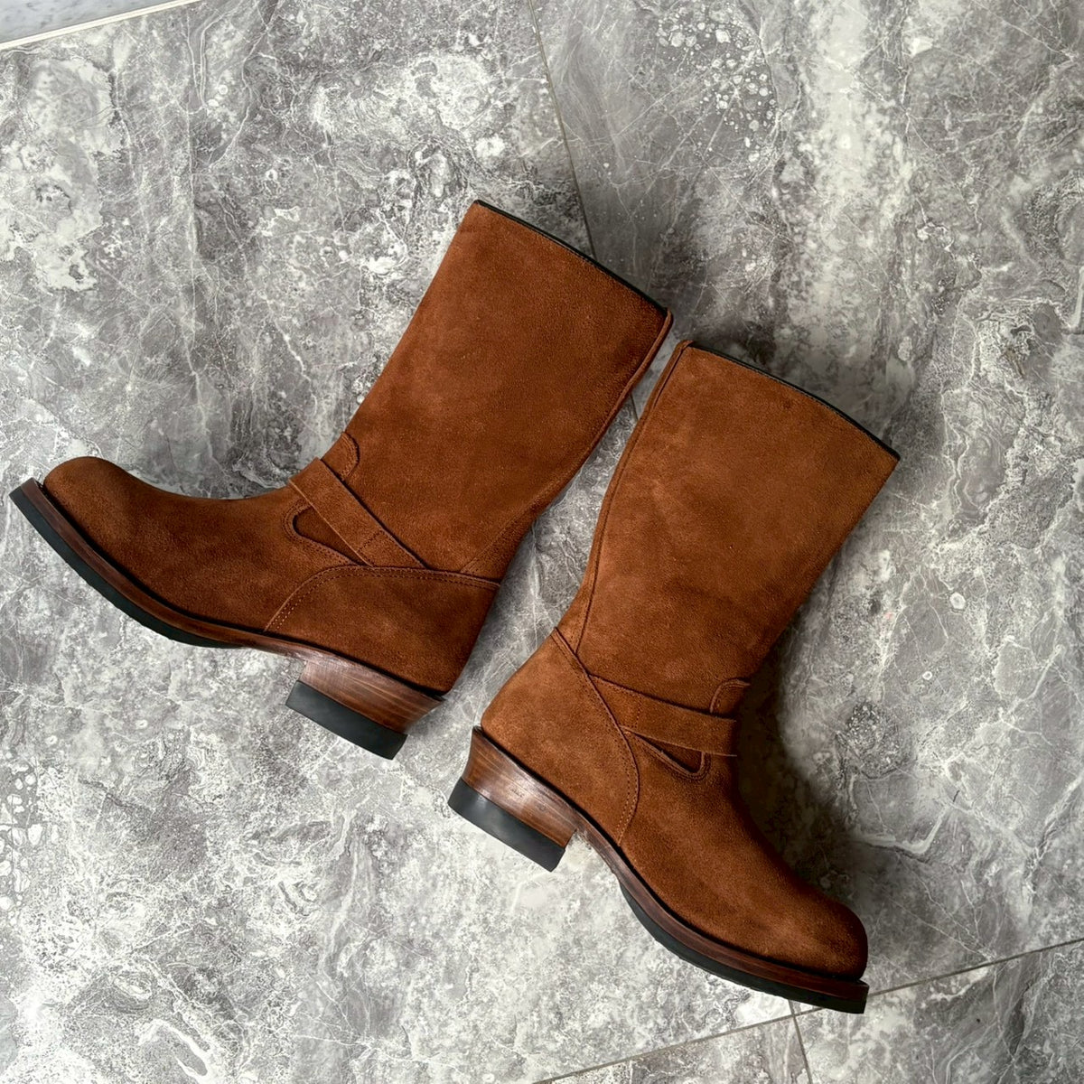 26601 Engineer Boots / Standard Roughout Cowhide MTO