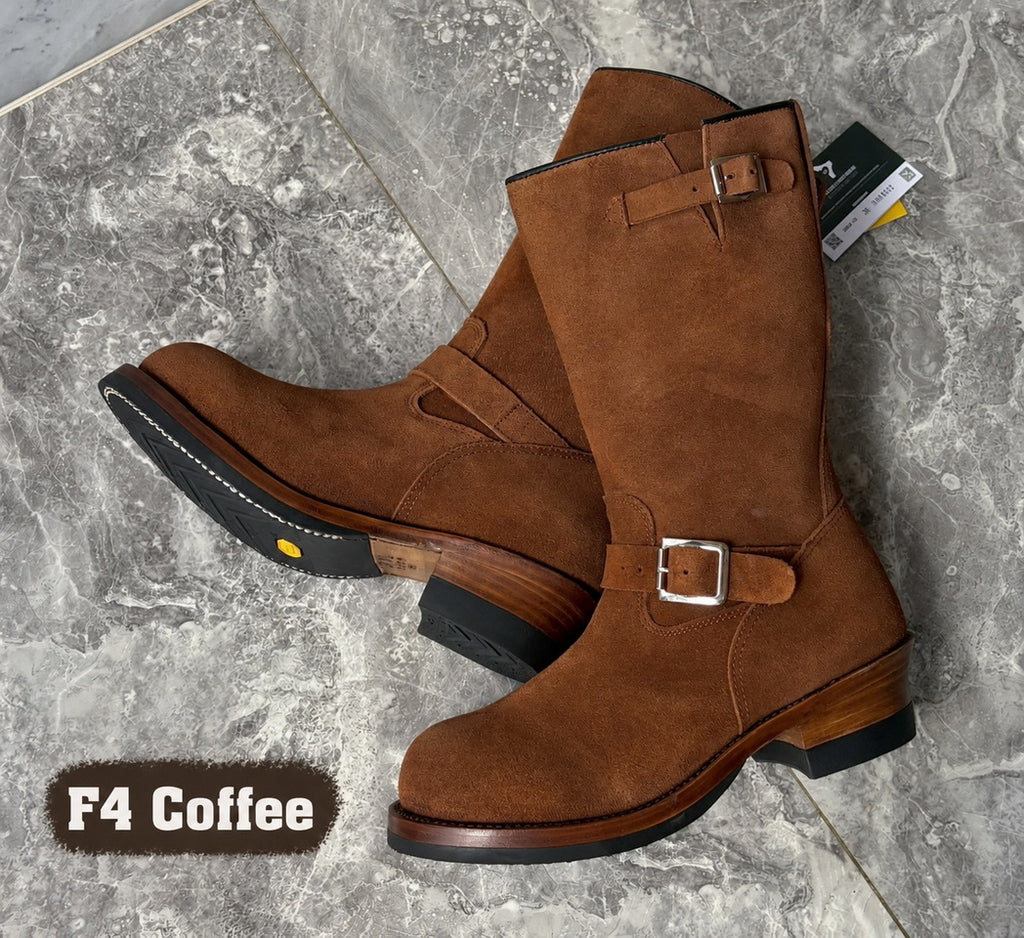 26601 Engineer Boots / Standard Roughout Cowhide MTO