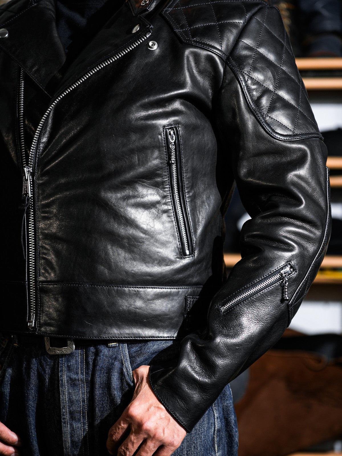Real Simons Mallory British Style Riding Jacket - Eco Waxed Calfskin