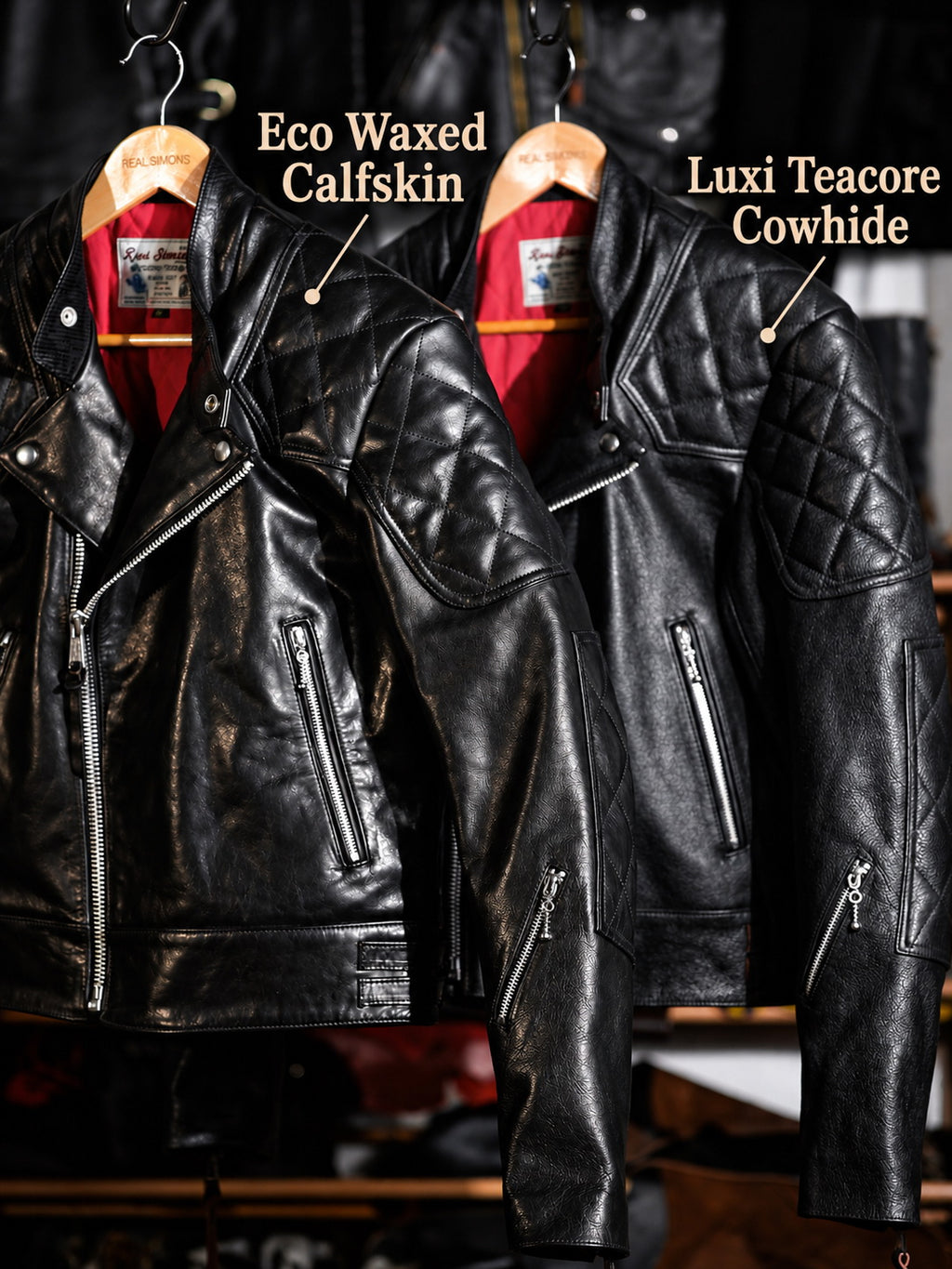 Real Simons Mallory British Style Riding Jacket - Teacore Cowhide