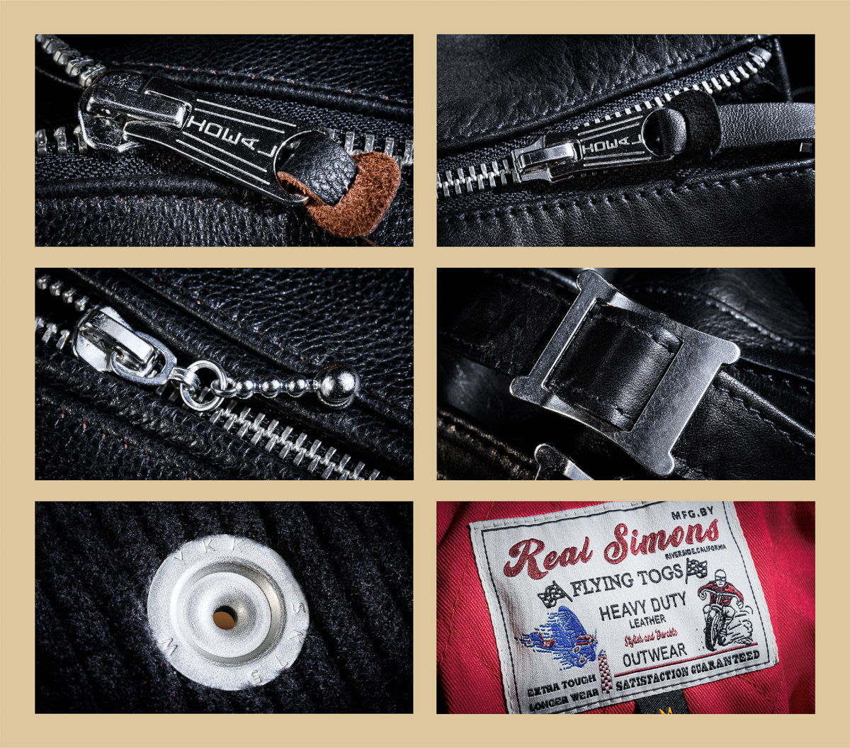 Real Simons Mallory British Style Riding Jacket - Teacore Cowhide