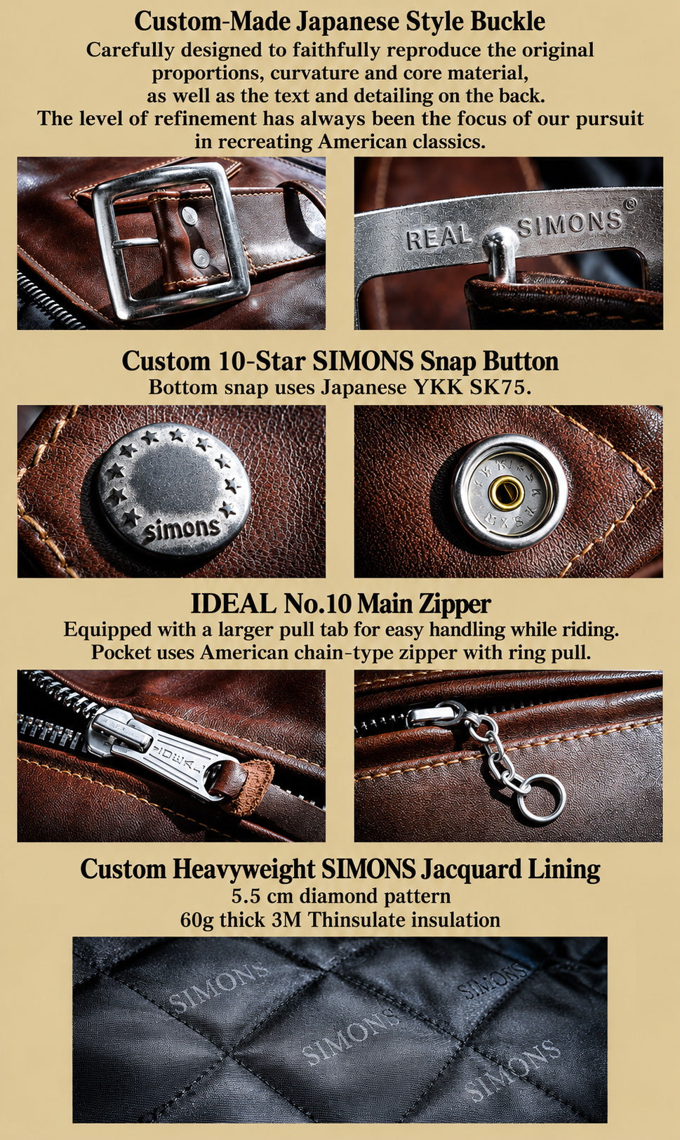 Marlon Brando One Star Cross Zip Rider Jacket - Amber Brown Vegetable Tanned Horsehide