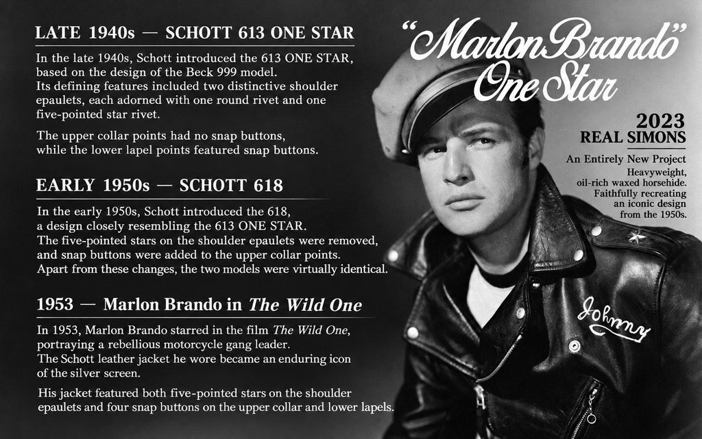 Marlon Brando One Star Cross Zip Rider Jacket - Amber Brown Vegetable Tanned Horsehide