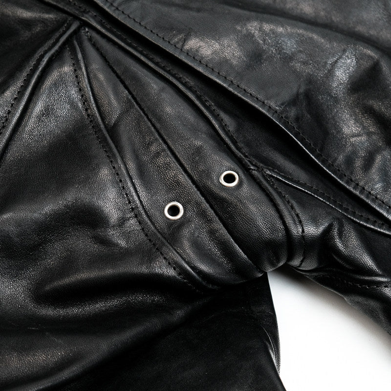 Marlon Brando One Star Cross Zip Rider Jacket - Amber Brown Vegetable Tanned Horsehide