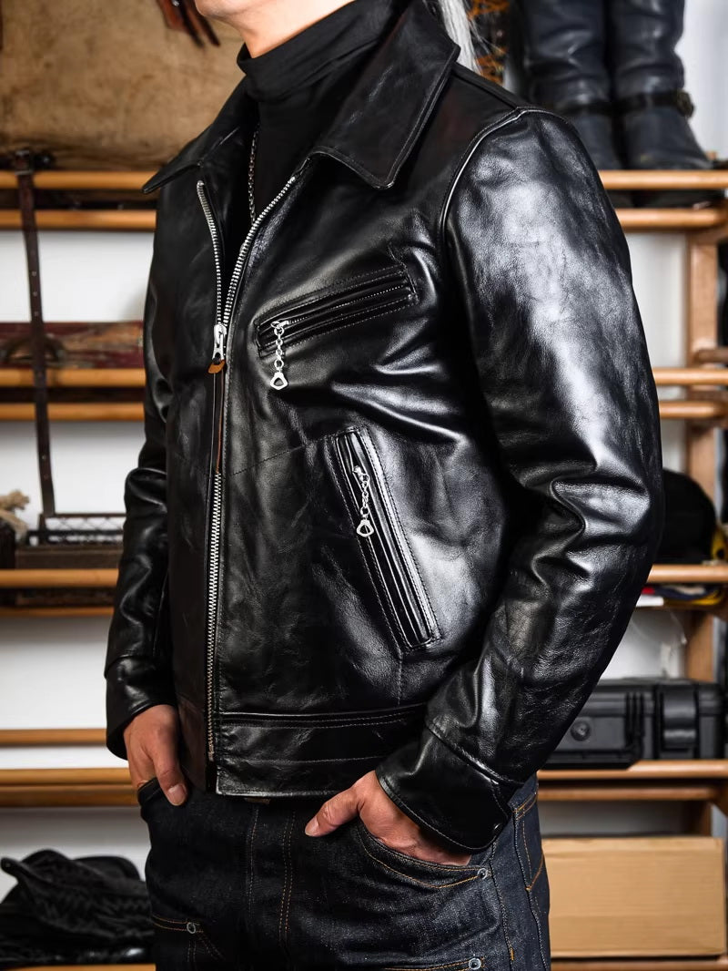 1930s "Mulholland" Straight Zip CHP Jacket Padova Teacore Horsehide
