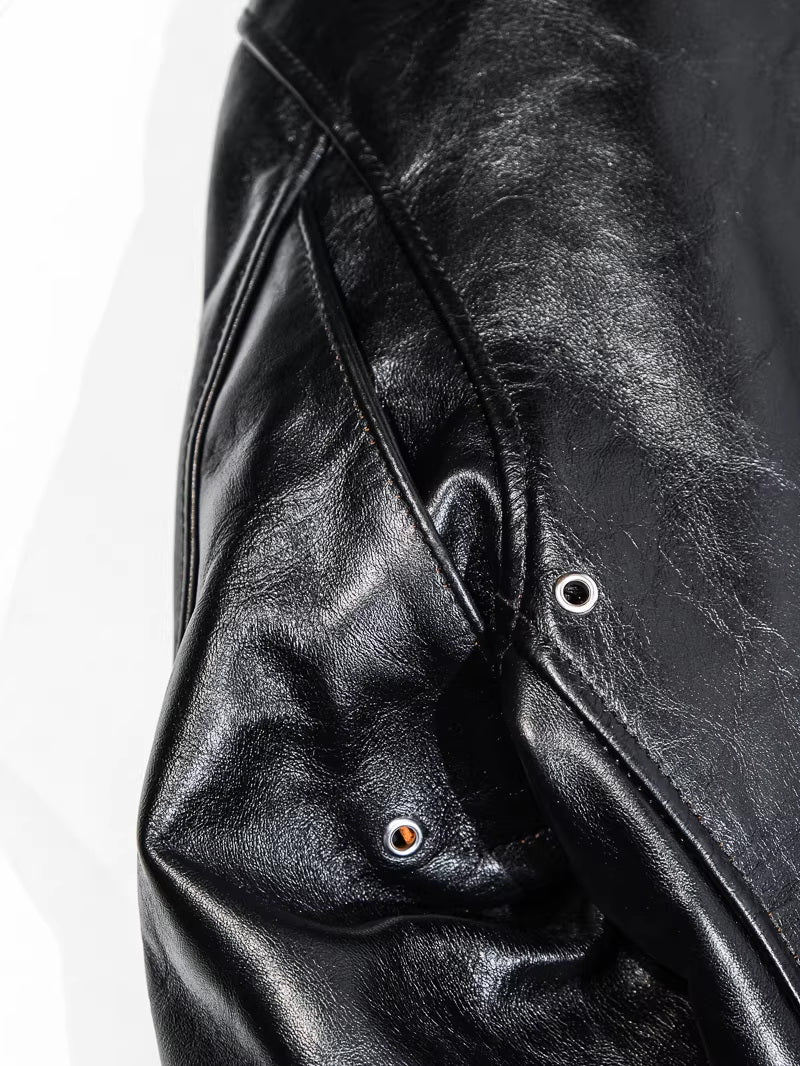 1930s "Mulholland" Straight Zip CHP Jacket Padova Teacore Horsehide