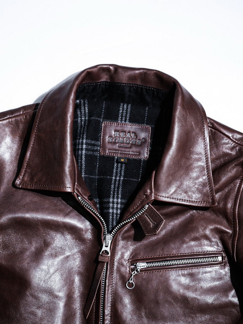 “Pasadena” 1930s Half Belt Sports Leather Jacket - Padova Horsehide Brown