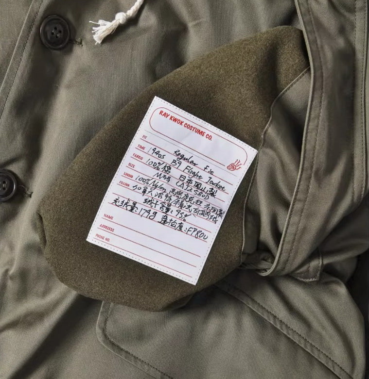 Ray Kwok 1940s B9 Flight Down Parka Jacket