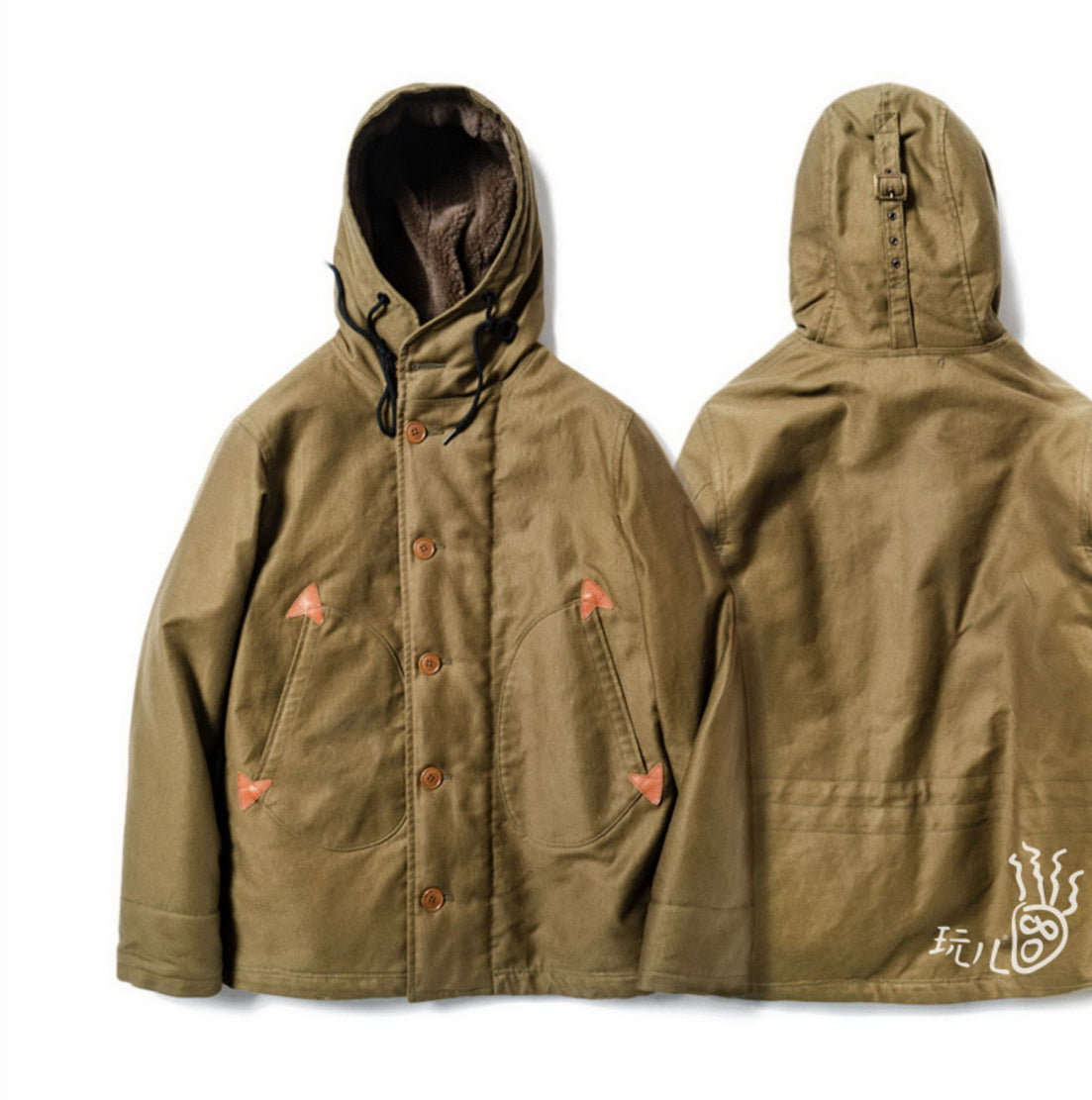 Ray Kwok Hooded N-1 Deck Jacket Japan Blue 16oz Jungle Cloth