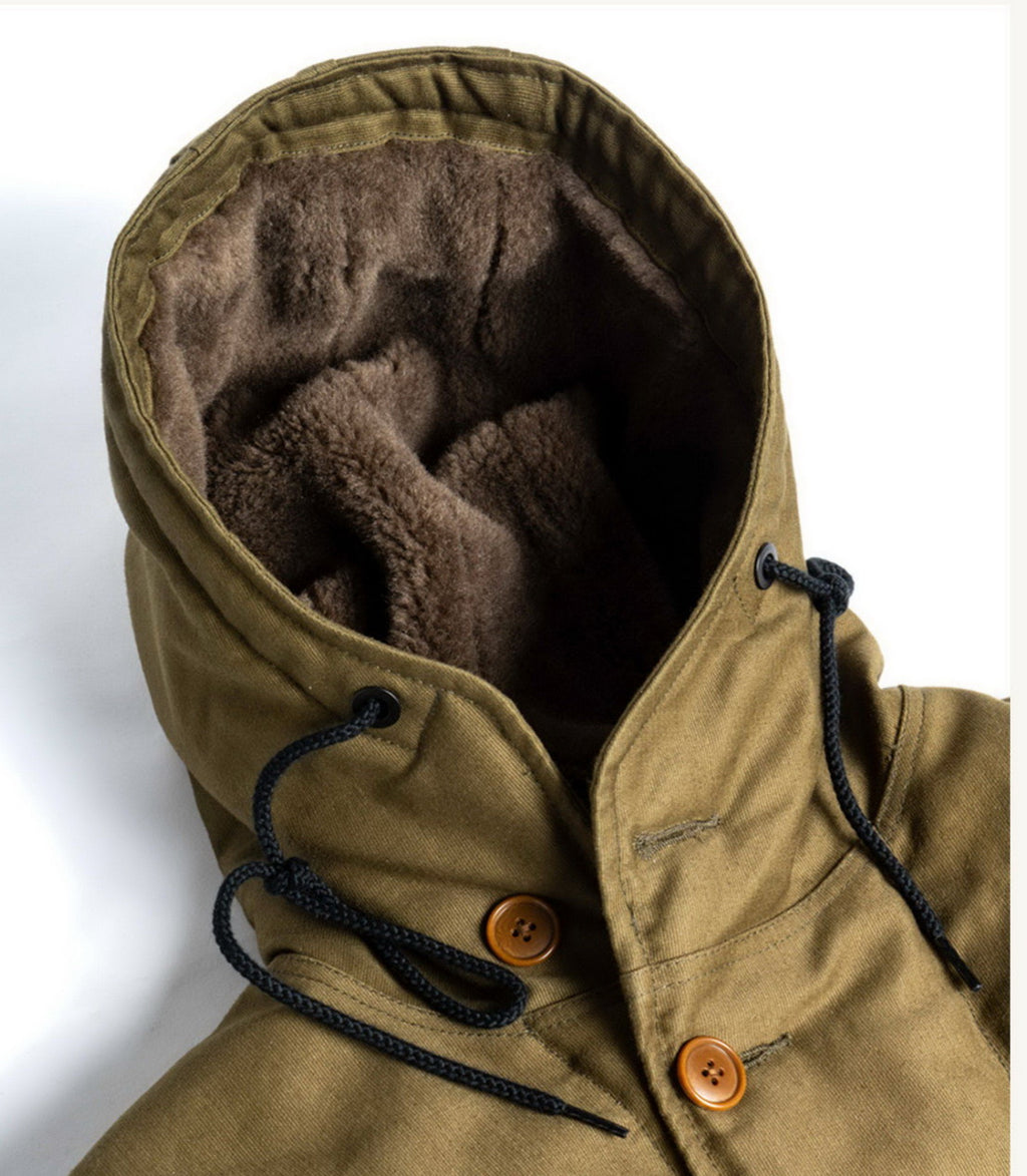Ray Kwok Hooded N-1 Deck Jacket Japan Blue 16oz Jungle Cloth