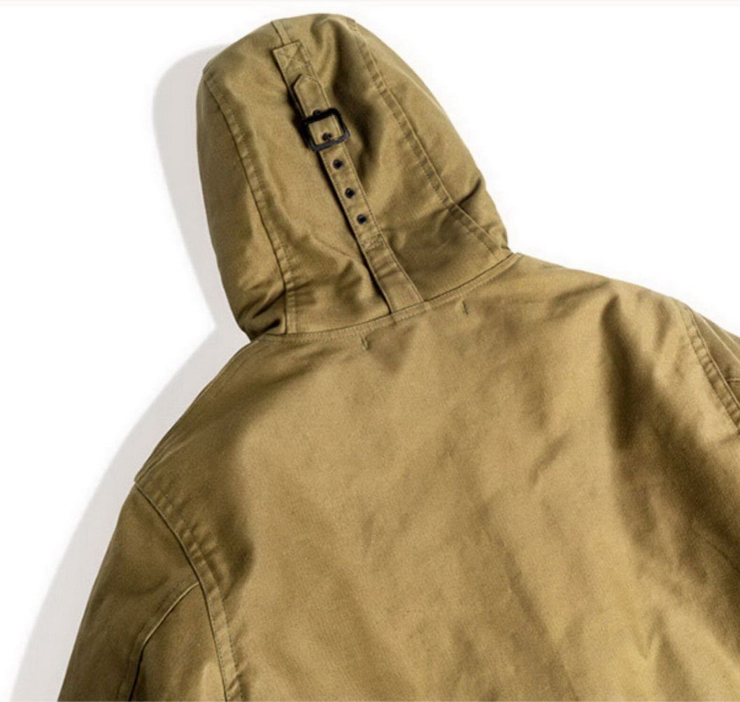 Ray Kwok Hooded N-1 Deck Jacket Japan Blue 16oz Jungle Cloth