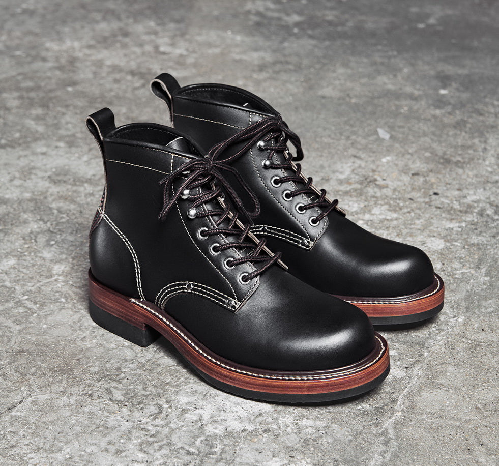 27306 Bear Head Railman Work Boots / Haas Aniline Dyed Teacore Calfskin