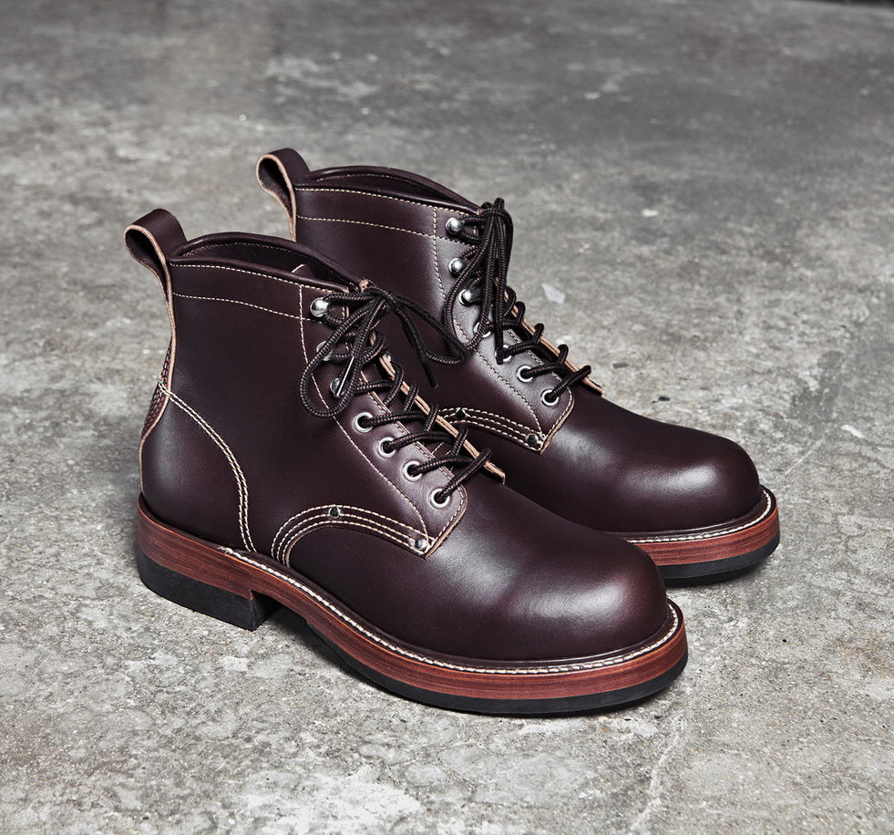 27306 Bear Head Railman Work Boots / Haas Aniline Dyed Teacore Calfskin