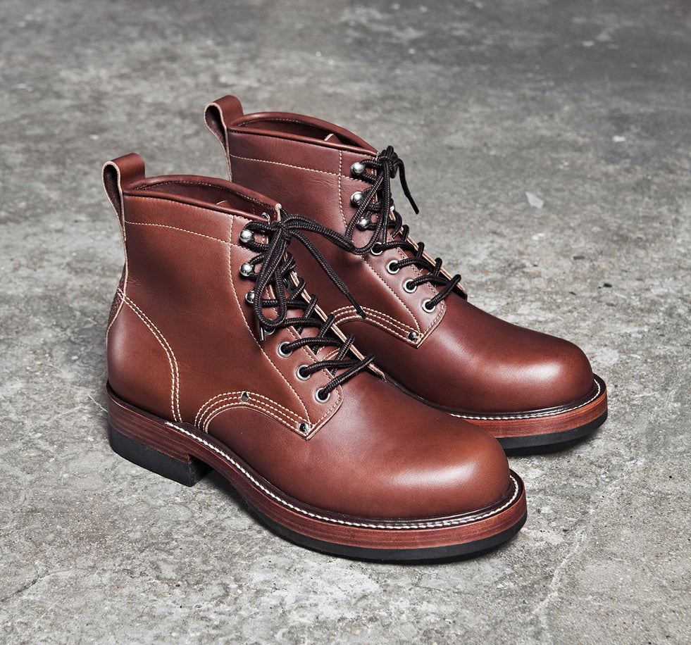 27306 Bear Head Railman Work Boots / Haas Aniline Dyed Teacore Calfskin