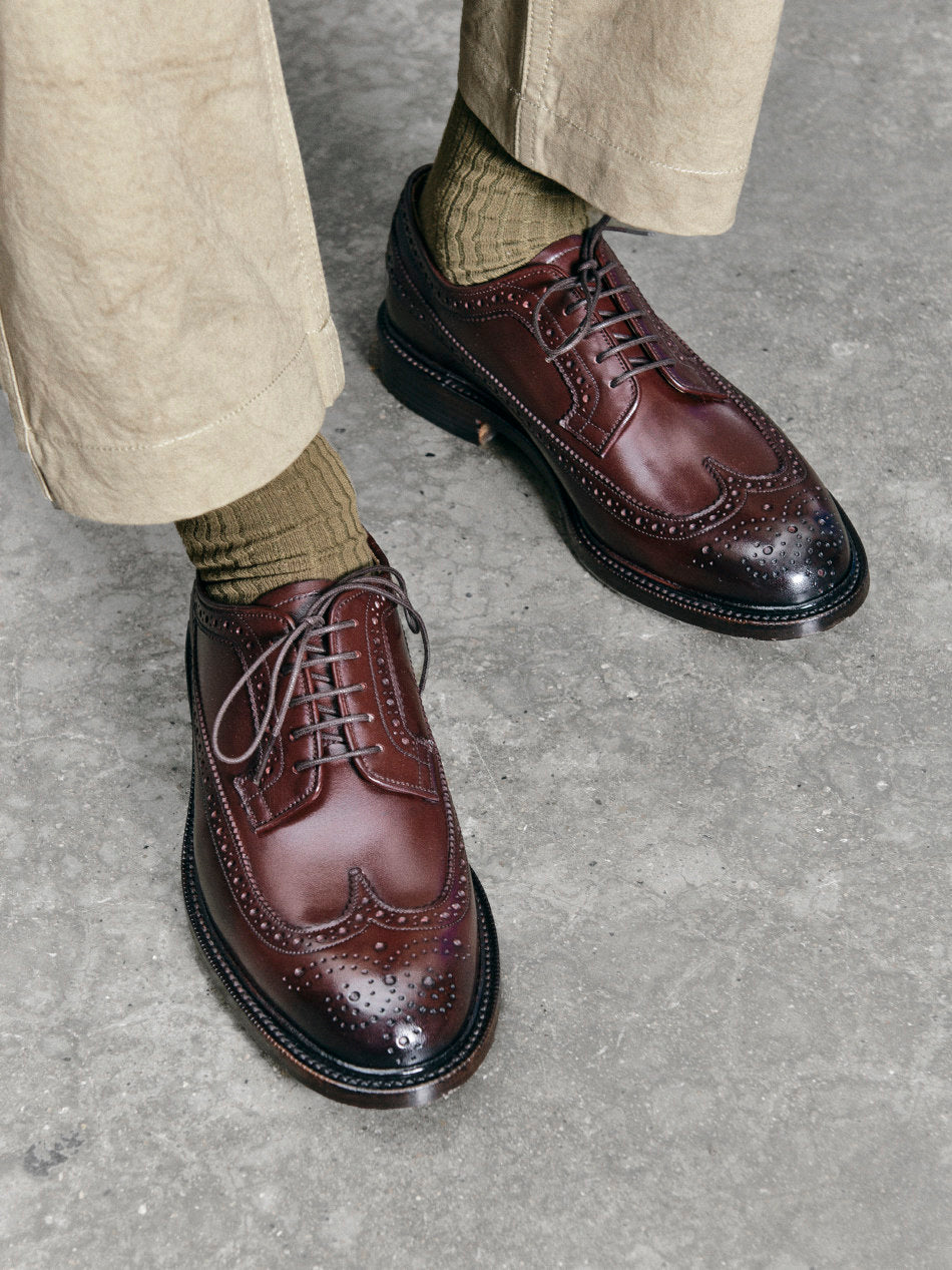 UK01 Longwing Dress Blucher Shoes / German Weiheinmer Calf MTO