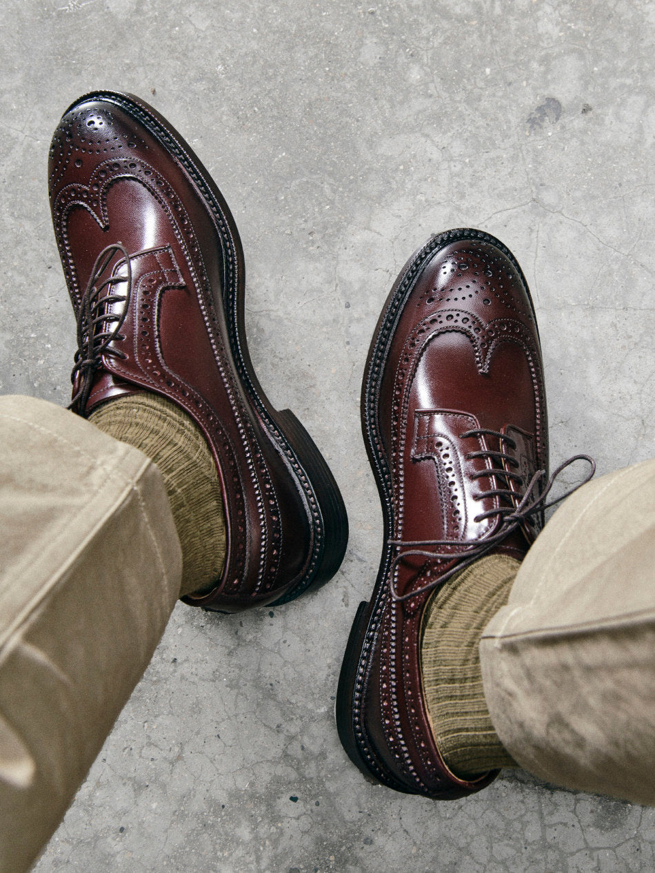 UK01 Longwing Dress Blucher Shoes / German Weiheinmer Calf MTO
