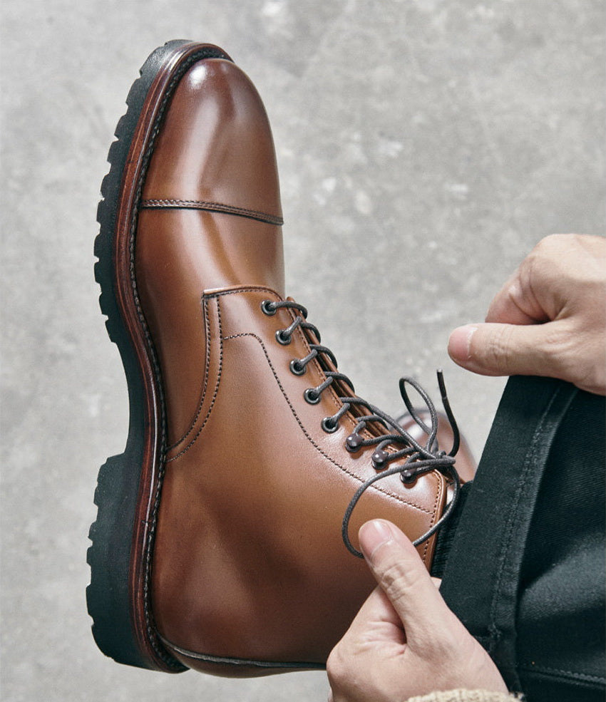 UK02 Cap Toe Derby Dress Boots / Weiheinmer Box Calf MTO