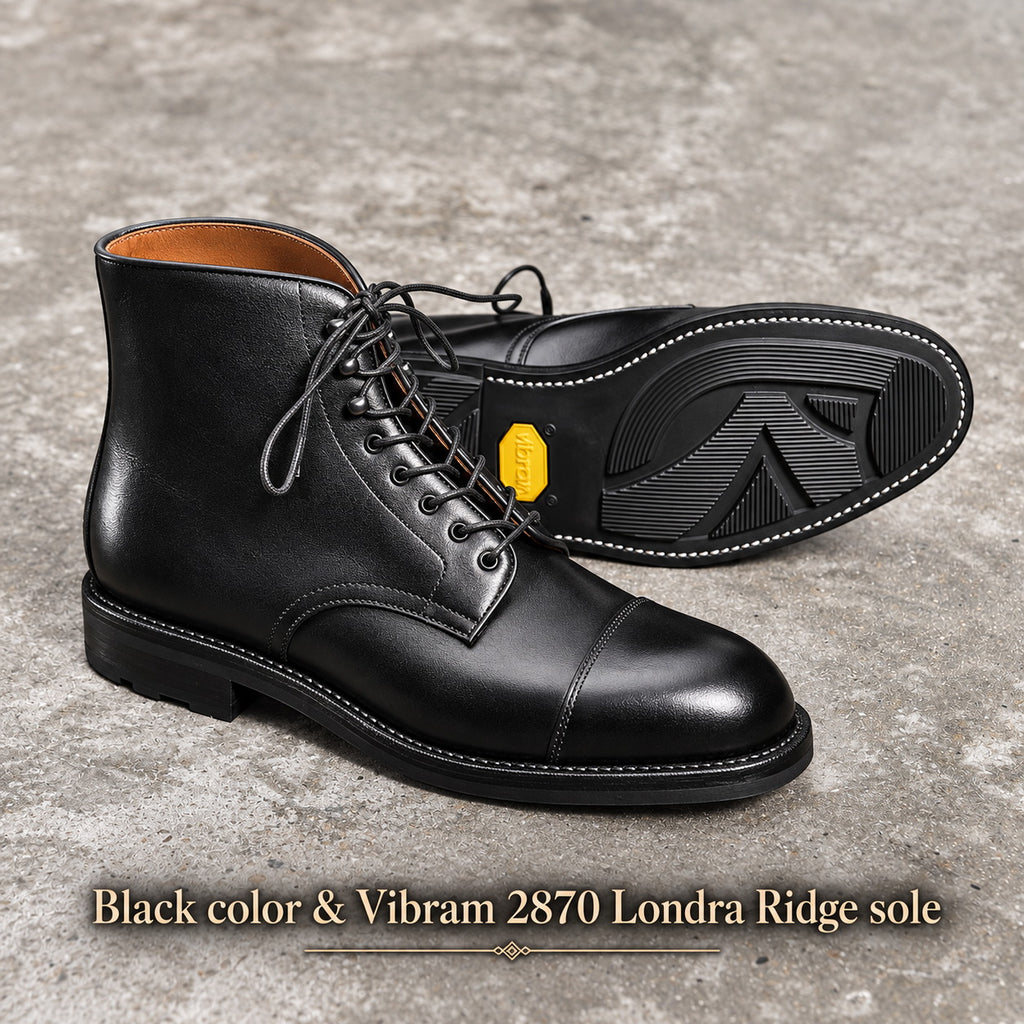 UK02 Cap Toe Derby Dress Boots / Weiheinmer Box Calf MTO