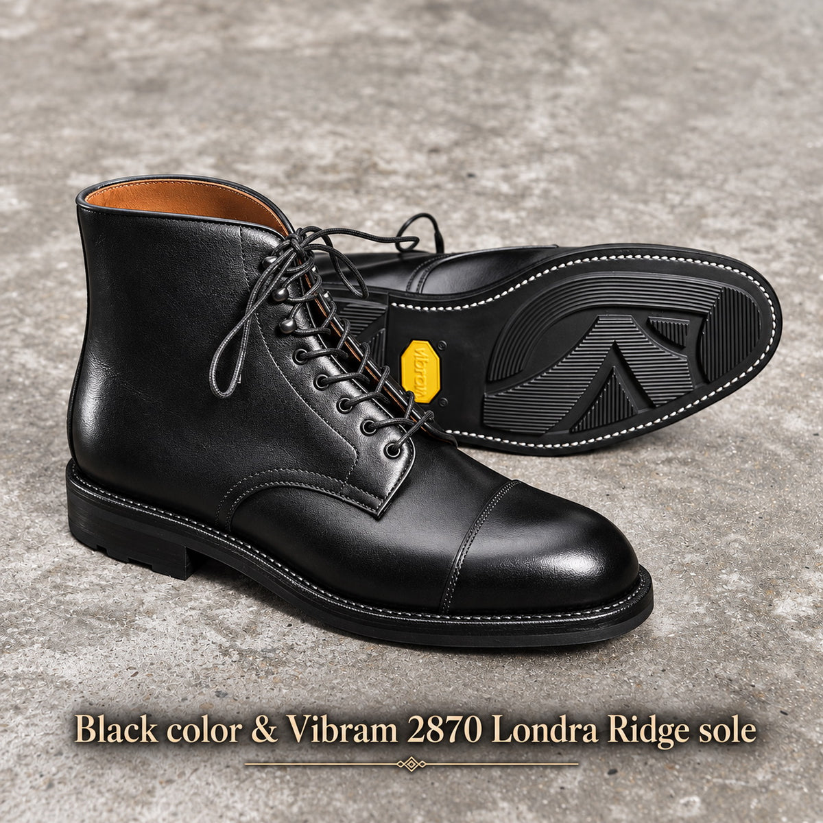 UK02 Cap Toe Derby Dress Boots / Weiheinmer Box Calf MTO