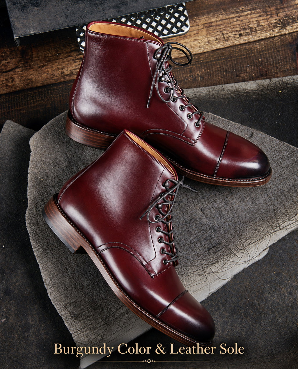 UK02 Cap Toe Derby Dress Boots / Weiheinmer Box Calf MTO