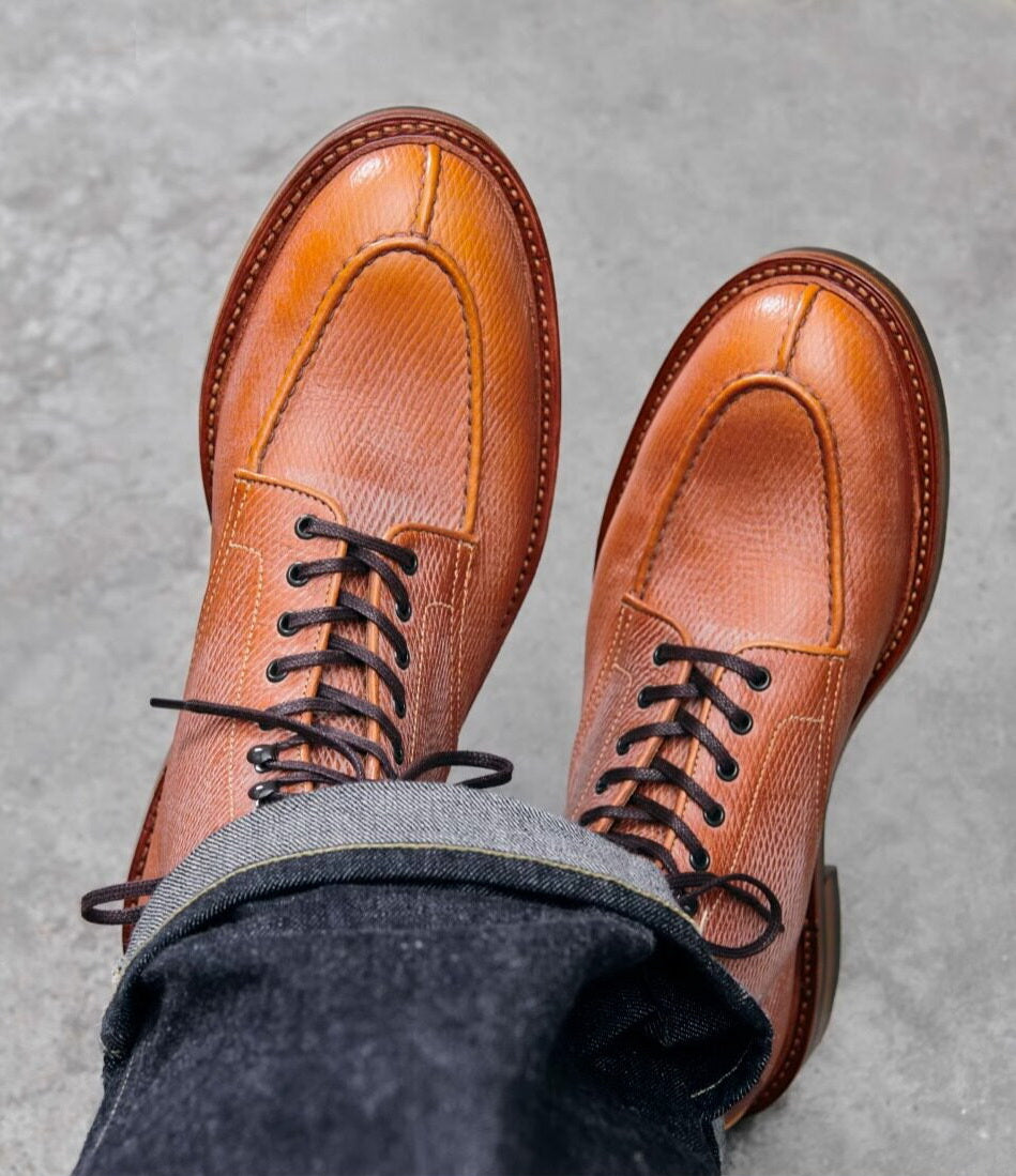 UK02 Norwegian Split Toe Tanker Boots / Hatch Grain Cowhide MTO