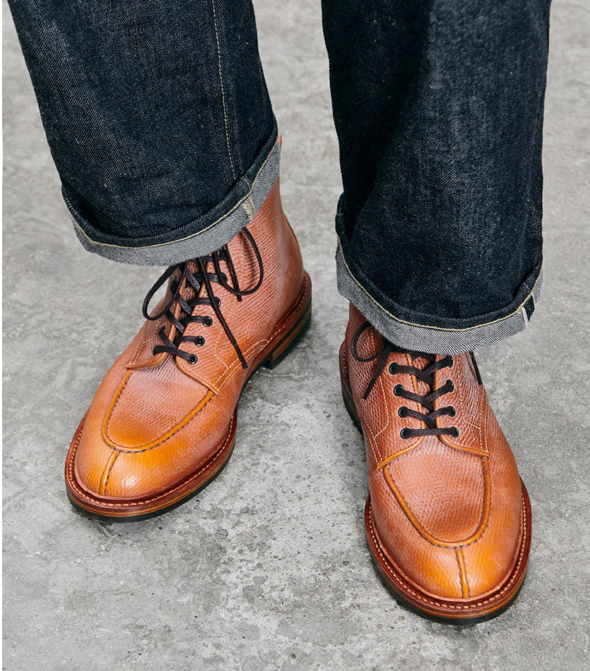UK02 Norwegian Split Toe Tanker Boots / Hatch Grain Cowhide MTO