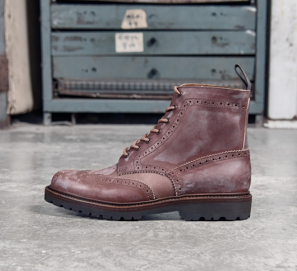UK04 Brogue Country Boots / French Haas Heavy Waxed Teacore Calfskin MTO