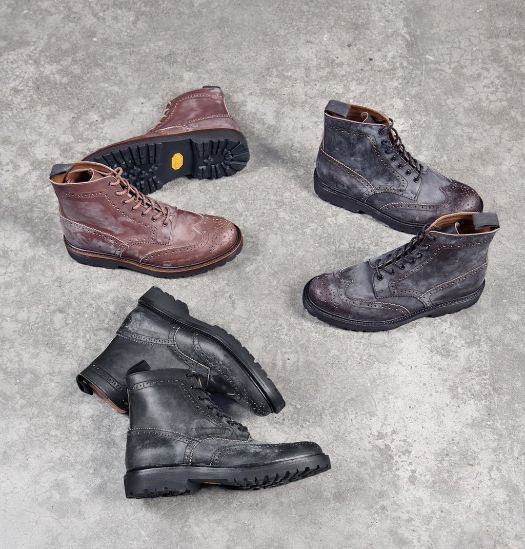 UK04 Brogue Country Boots / French Haas Heavy Waxed Teacore Calfskin MTO