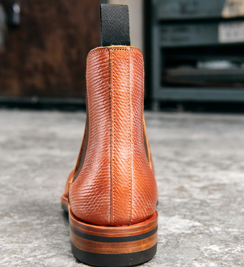 UK19 Chelsea Boots / Proprietary Hatch Grain Cowhide MTO