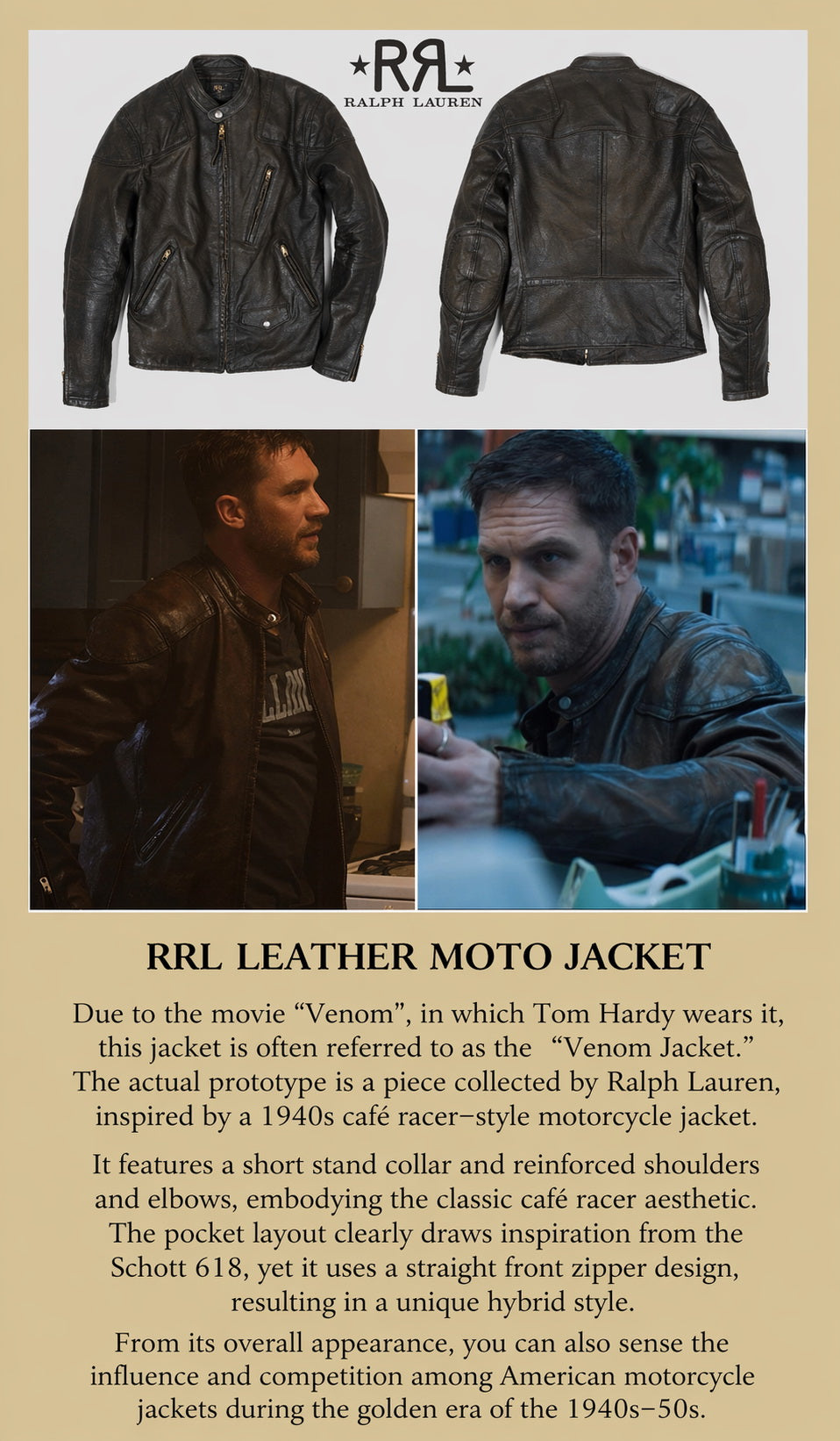 Real Simons Venom Movie Repro Jacket Padova Teacore Horsehide