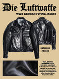 WWII German Luftwaffe Flight Jacket ECO Wax Calfskin