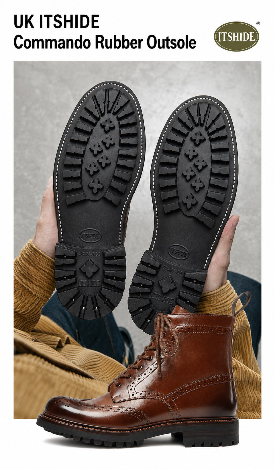 UK04 Brogue Country Boots / German Weiheinmer Calfskin MTO