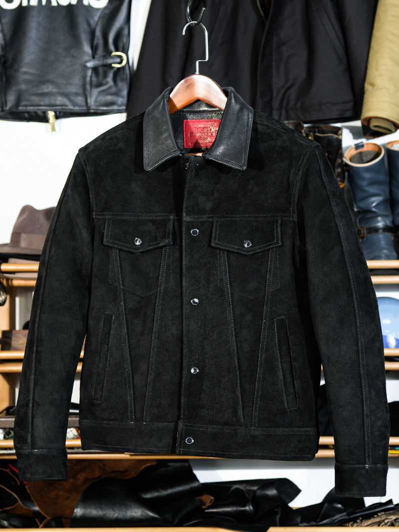1960s TYPE 3 Trucker Jacket Reverse Goatskin Roughout Suede