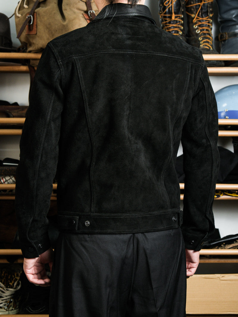 1960s TYPE 3 Trucker Jacket Reverse Goatskin Roughout Suede