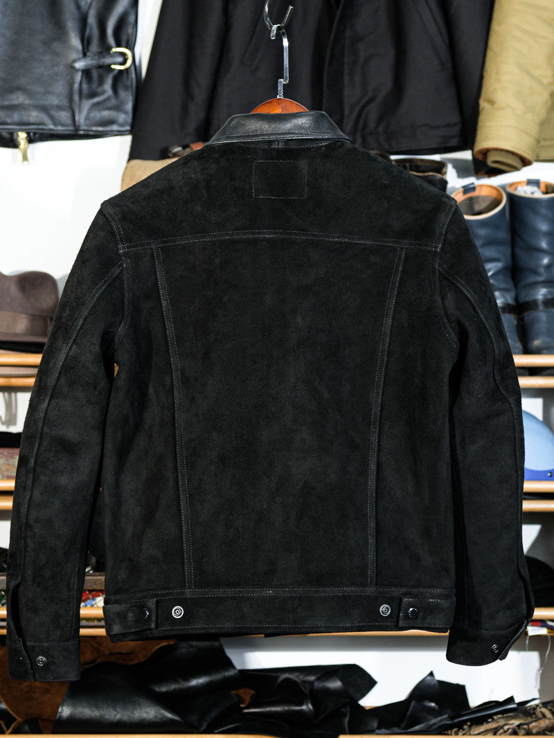 1960s TYPE 3 Trucker Jacket Reverse Goatskin Roughout Suede