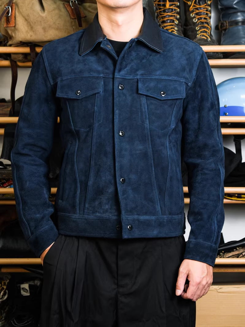 1960s TYPE 3 Trucker Jacket Reverse Goatskin Roughout Suede