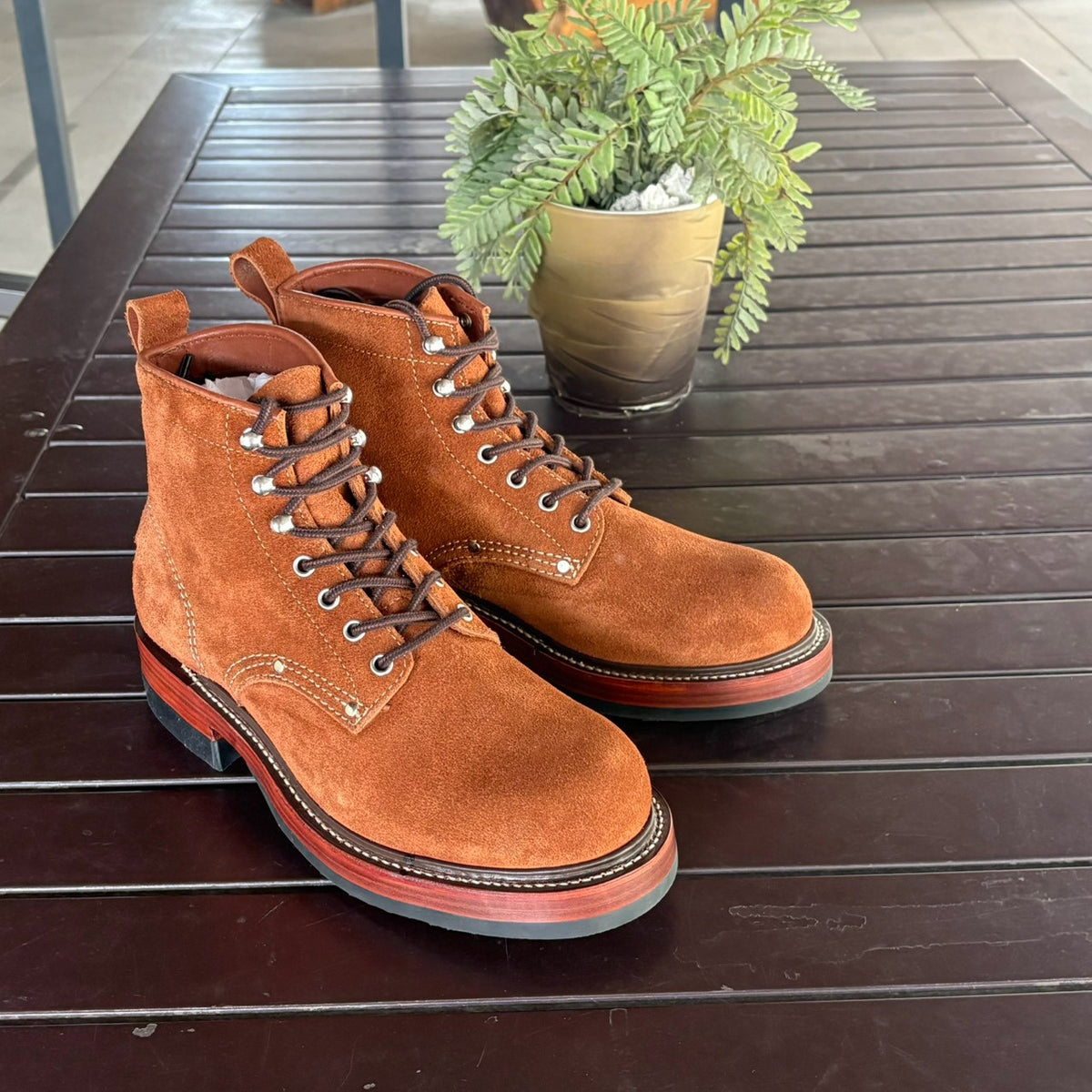 27306 Bear Head Railman Work Boots / Standard Roughout Cowhide MTO