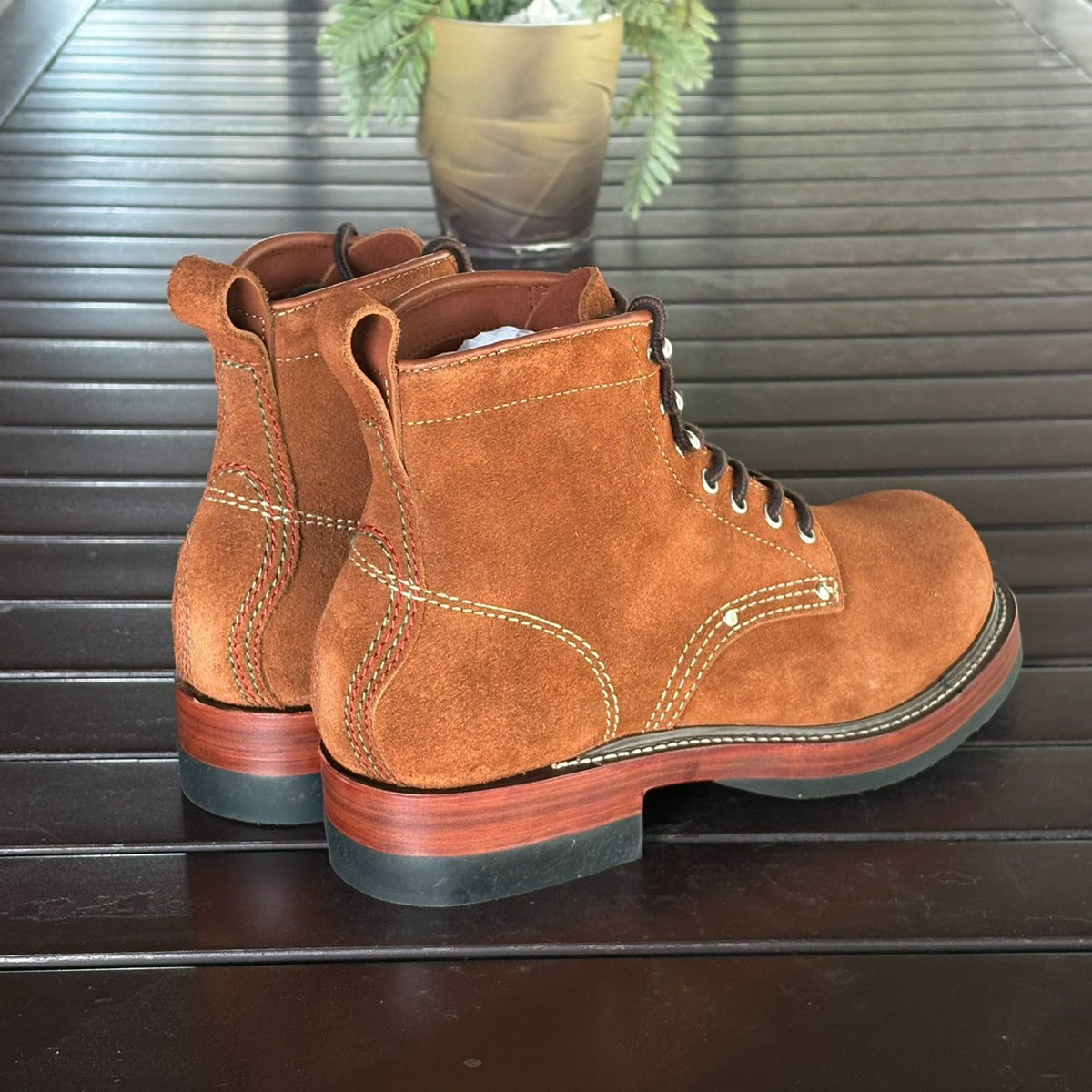 27306 Bear Head Railman Work Boots / Standard Roughout Cowhide MTO